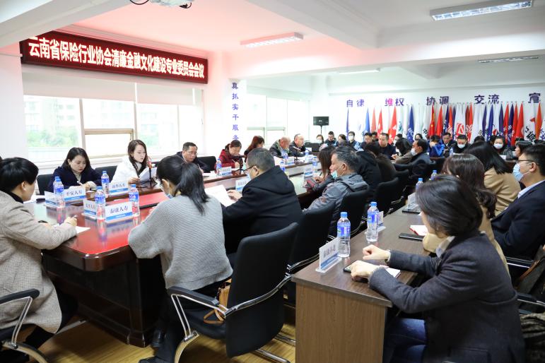 云南省保险行业协会召开2020年第一次 清廉金融文化建设专业委员会