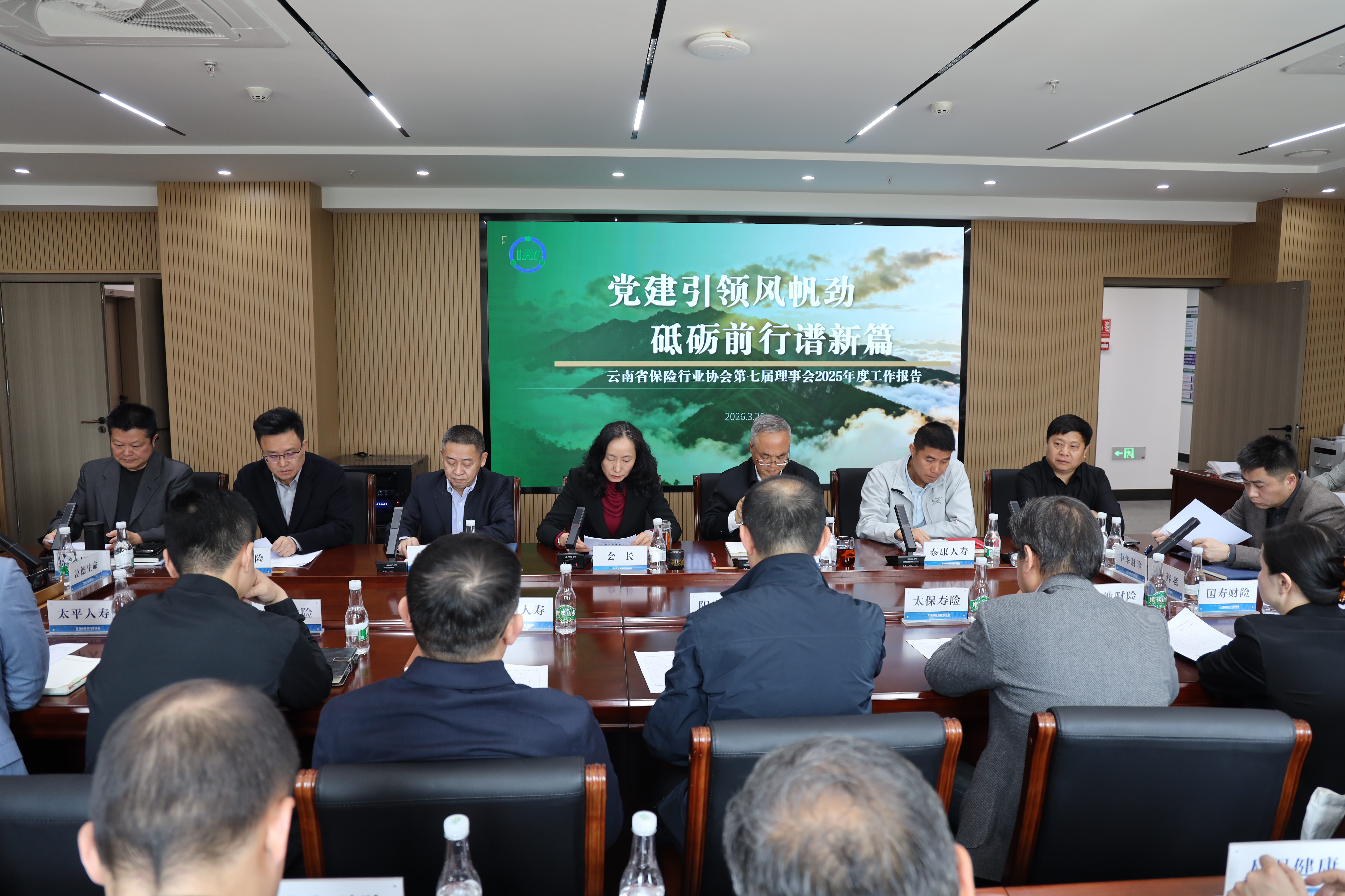 党建引领风帆劲 砥砺前行谱新篇 －云南省保险行业协会召开第七届理事会第六次全体会议