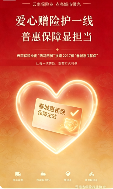 爱心赠险护一线 普惠保障显担当  ---云南保险业向“两司两员” 捐赠 2217份“春城惠民保”